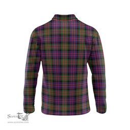 Scottish MacDonald Modern Clan Crest Tartan Polo Long Sleeve Plaid Polo Shirt