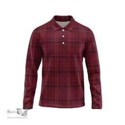 Scottish Williams of Wales Tartan Long Sleeve Plaid Polo Shirt