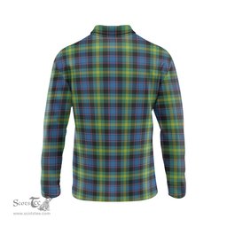 Scottish Watson Ancient Tartan Long Sleeve Plaid Polo Shirt