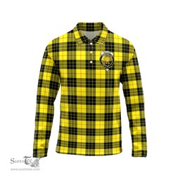 Scottish MacLeod of Lewis Modern Clan Crest Tartan Polo Long Sleeve Plaid Polo Shirt