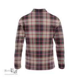 Scottish MacPherson Hunting Ancient Tartan Long Sleeve Plaid Polo Shirt
