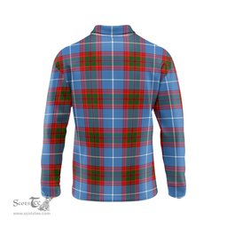 Scottish Pentland Tartan Long Sleeve Plaid Polo Shirt