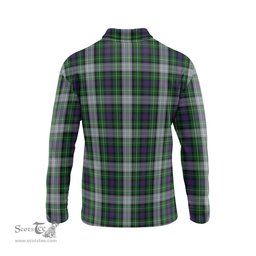 Scottish MacKenzie Dress Tartan Long Sleeve Plaid Polo Shirt