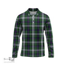 Scottish MacKenzie Dress Tartan Long Sleeve Plaid Polo Shirt