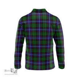 Scottish Russell Modern Clan Crest Tartan Polo Long Sleeve Plaid Polo Shirt