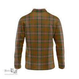 Scottish Scott Brown Modern Tartan Long Sleeve Plaid Polo Shirt