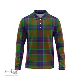 Scottish Stewart of Appin Hunting Modern Tartan Long Sleeve Plaid Polo Shirt