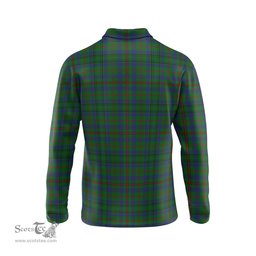 Scottish Moncrieff of Atholl Tartan Long Sleeve Plaid Polo Shirt