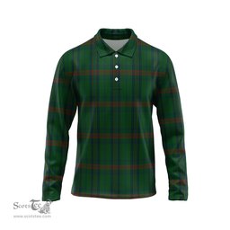 Scottish Owen of Wales Tartan Long Sleeve Plaid Polo Shirt