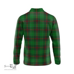 Scottish Orrock Tartan Long Sleeve Plaid Polo Shirt