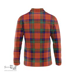 Scottish Nicolson Ancient Clan Crest Tartan Polo Long Sleeve Plaid Polo Shirt