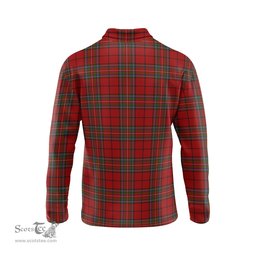 Scottish Stewart of Galloway Clan Crest Tartan Polo Long Sleeve Plaid Polo Shirt