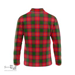 Scottish Rattray Modern Clan Crest Tartan Polo Long Sleeve Plaid Polo Shirt