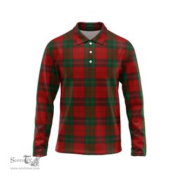 Scottish Thomas of Wales Tartan Long Sleeve Plaid Polo Shirt