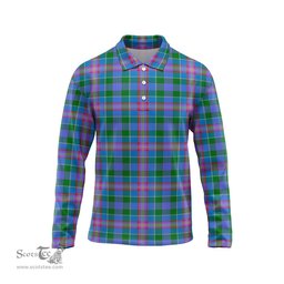 Scottish Ralston Tartan Long Sleeve Plaid Polo Shirt