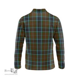 Scottish MacTavish Hunting Clan Crest Tartan Polo Long Sleeve Plaid Polo Shirt