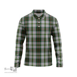 Scottish Taylor Dress Tartan Long Sleeve Plaid Polo Shirt