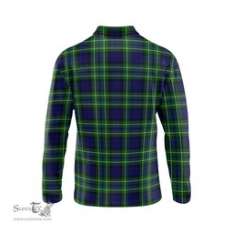 Scottish MacNeil of Colonsay Modern Clan Crest Tartan Polo Long Sleeve Plaid Polo Shirt