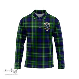 Scottish MacNeil of Colonsay Modern Clan Crest Tartan Polo Long Sleeve Plaid Polo Shirt