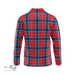 Scottish MacTavish Modern Tartan Long Sleeve Plaid Polo Shirt