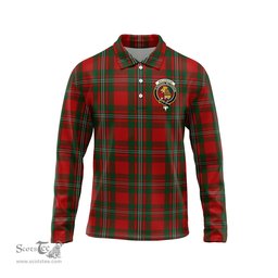 Scottish MacGregor Clan Crest Tartan Polo Long Sleeve Plaid Polo Shirt
