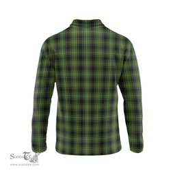 Scottish MacIver Hunting Tartan Long Sleeve Plaid Polo Shirt