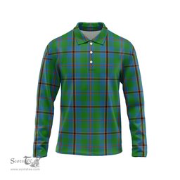 Scottish Snodgrass Tartan Long Sleeve Plaid Polo Shirt