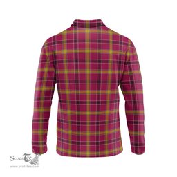Scottish O'Meehan Tartan Long Sleeve Plaid Polo Shirt
