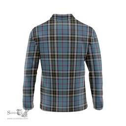 Scottish MacTavish Dress Tartan Long Sleeve Plaid Polo Shirt