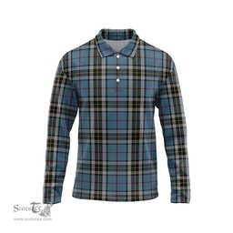 Scottish MacTavish Dress Tartan Long Sleeve Plaid Polo Shirt