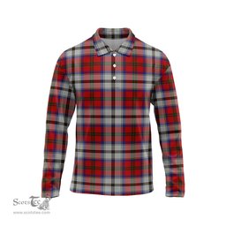 Scottish MacCulloch Dress Tartan Long Sleeve Plaid Polo Shirt