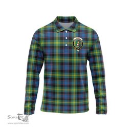 Scottish Watson Ancient Clan Crest Tartan Polo Long Sleeve Plaid Polo Shirt