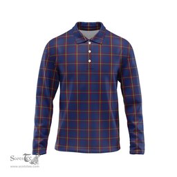 Scottish MacLaine of Lochbuie Tartan Long Sleeve Plaid Polo Shirt