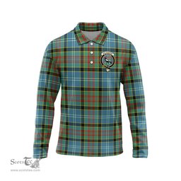 Scottish Walkinshaw Clan Crest Tartan Polo Long Sleeve Plaid Polo Shirt