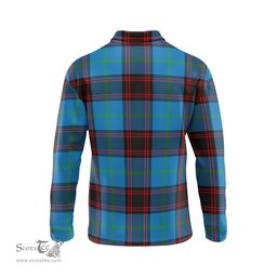 Scottish Wedderburn Tartan Long Sleeve Plaid Polo Shirt
