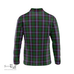 Scottish Russell Clan Crest Tartan Polo Long Sleeve Plaid Polo Shirt