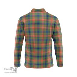 Scottish Wilson Ancient Clan Crest Tartan Polo Long Sleeve Plaid Polo Shirt