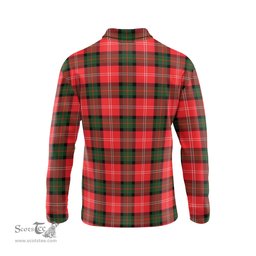 Scottish Nesbitt Modern Tartan Long Sleeve Plaid Polo Shirt