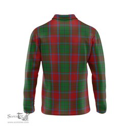 Scottish MacPhail Blue Bands Tartan Long Sleeve Plaid Polo Shirt