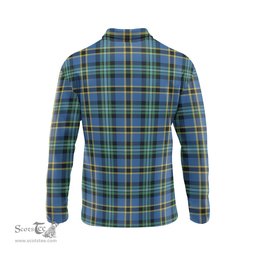 Scottish Weir Ancient Clan Crest Tartan Polo Long Sleeve Plaid Polo Shirt