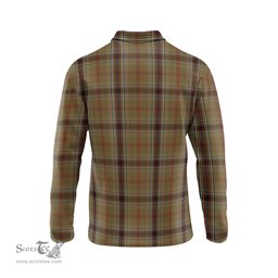 Scottish O'Keefe Tartan Long Sleeve Plaid Polo Shirt