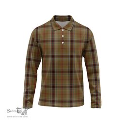 Scottish O'Keefe Tartan Long Sleeve Plaid Polo Shirt