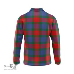 Scottish Mar Tartan Long Sleeve Plaid Polo Shirt