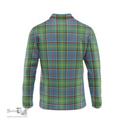 Scottish Whitelaw Tartan Long Sleeve Plaid Polo Shirt