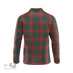 Scottish Wilson Modern Tartan Long Sleeve Plaid Polo Shirt