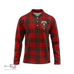 Scottish MacNab Clan Crest Tartan Polo Long Sleeve Plaid Polo Shirt