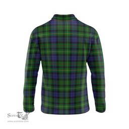 Scottish Rollo Tartan Long Sleeve Plaid Polo Shirt