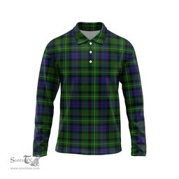 Scottish Rollo Tartan Long Sleeve Plaid Polo Shirt
