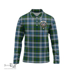 Scottish MacNeil Dress Clan Crest Tartan Polo Long Sleeve Plaid Polo Shirt