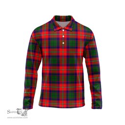 Scottish Wauchope Tartan Long Sleeve Plaid Polo Shirt